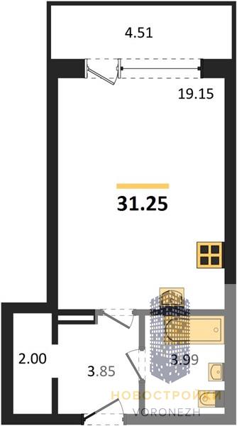 Квартира Студия
