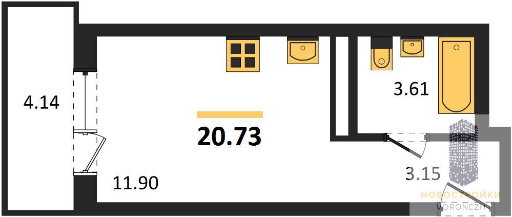 Квартира Студия