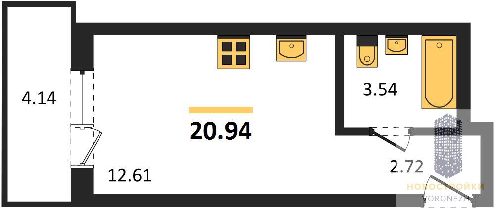 Квартира Студия