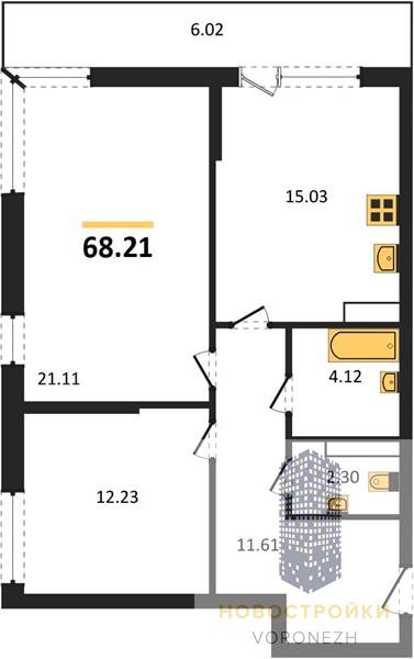 Квартира 2-комнатная квартира