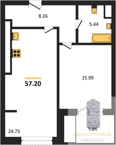 Квартира 1-комнатная квартира
