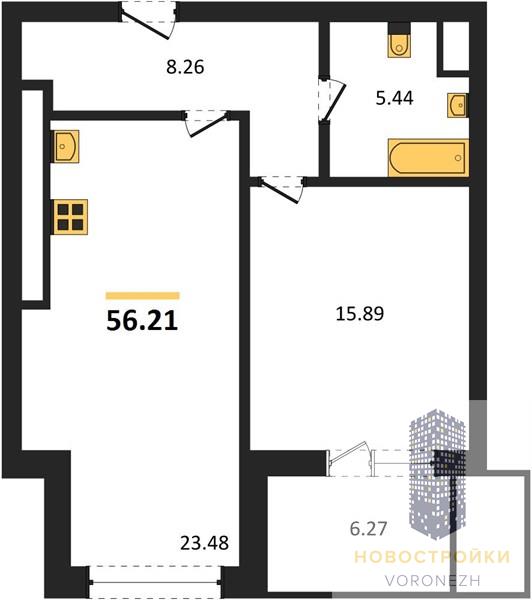 Квартира 1-комнатная квартира