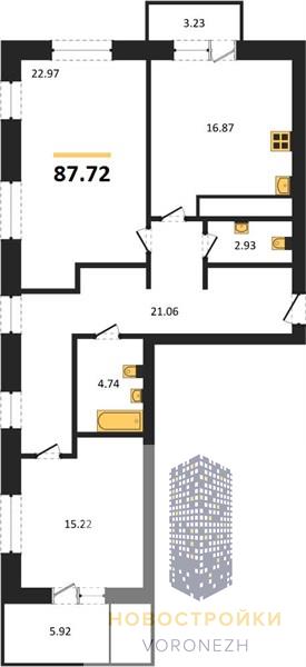 Квартира 2-комнатная квартира