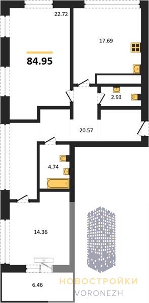 Квартира 2-комнатная квартира